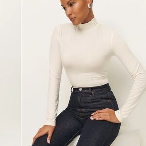 Reformation Nell Knit Top Ivory - Size S
